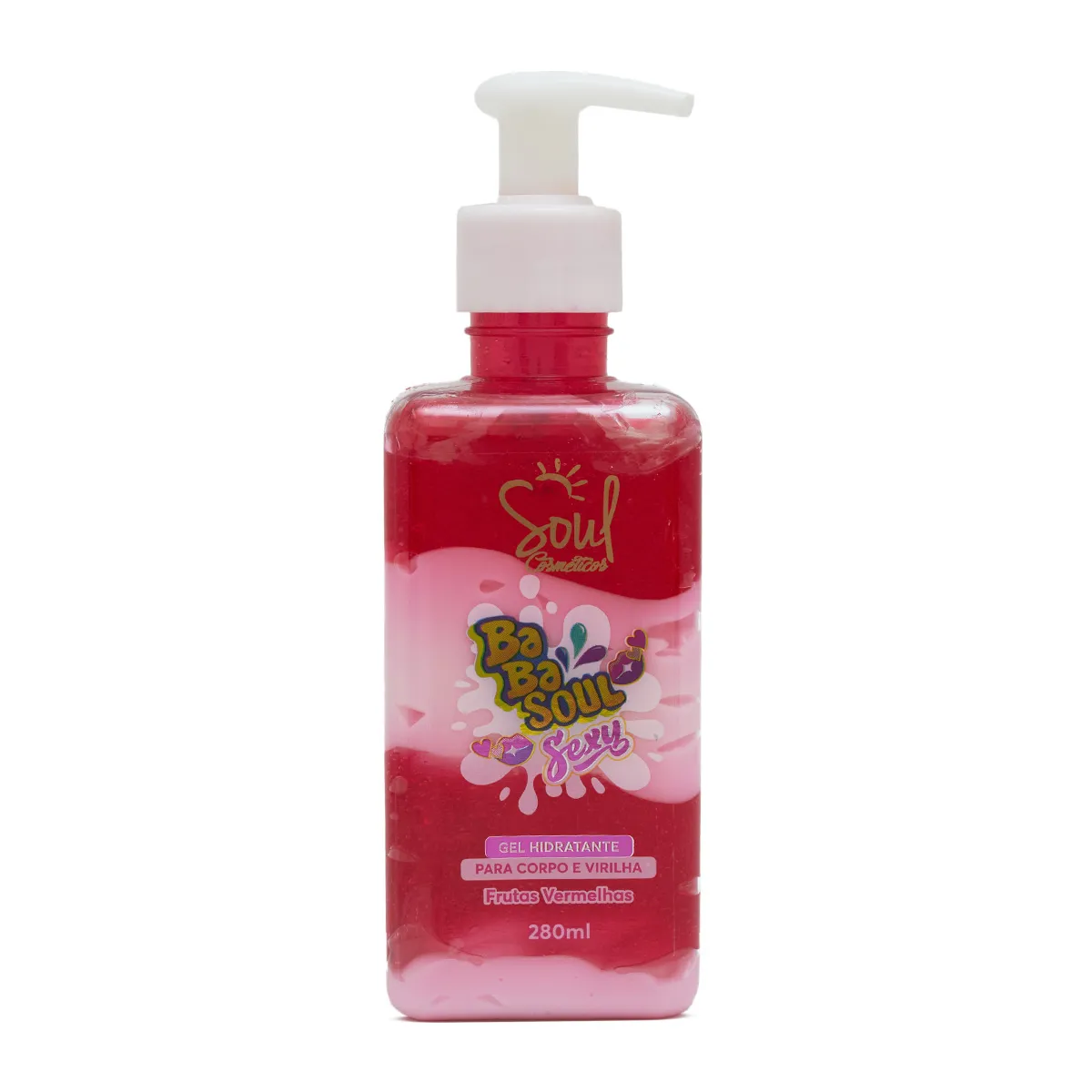 Gel Hidratante de Frutas Vermelhas para o Corpo e Virilha Soul Cosmeticos