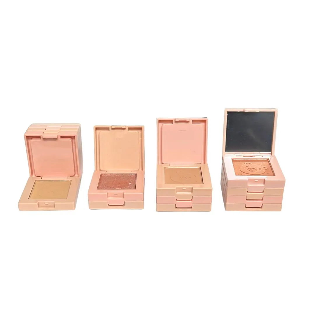 Mini Quarteto 4 em 1 Blush, Contorno, Iluminador e Pó Compacto - Lua e Neve